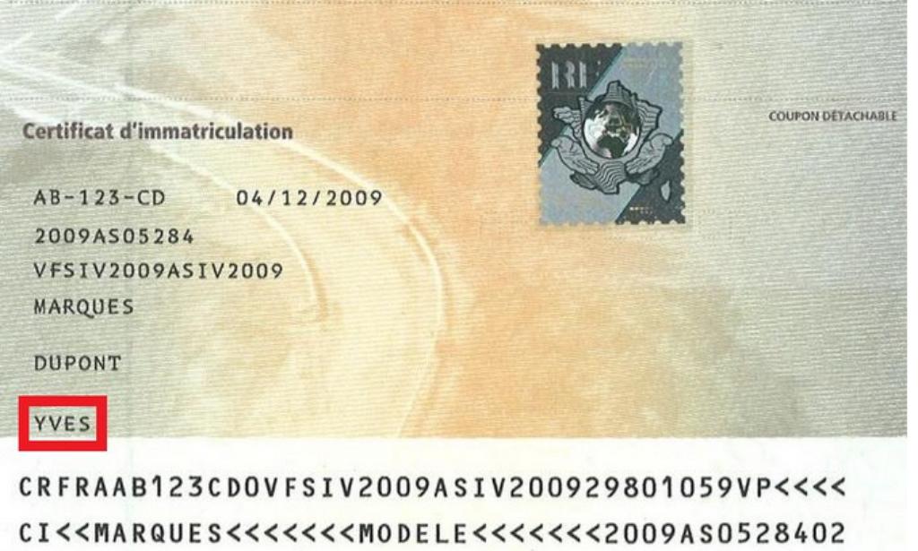 Imie wlasciciela samochodu